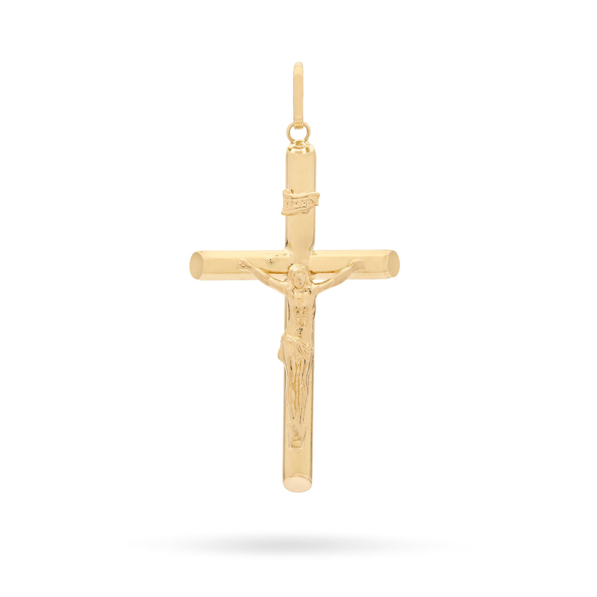 Yellow Gold Truncated Crucifix Pendant