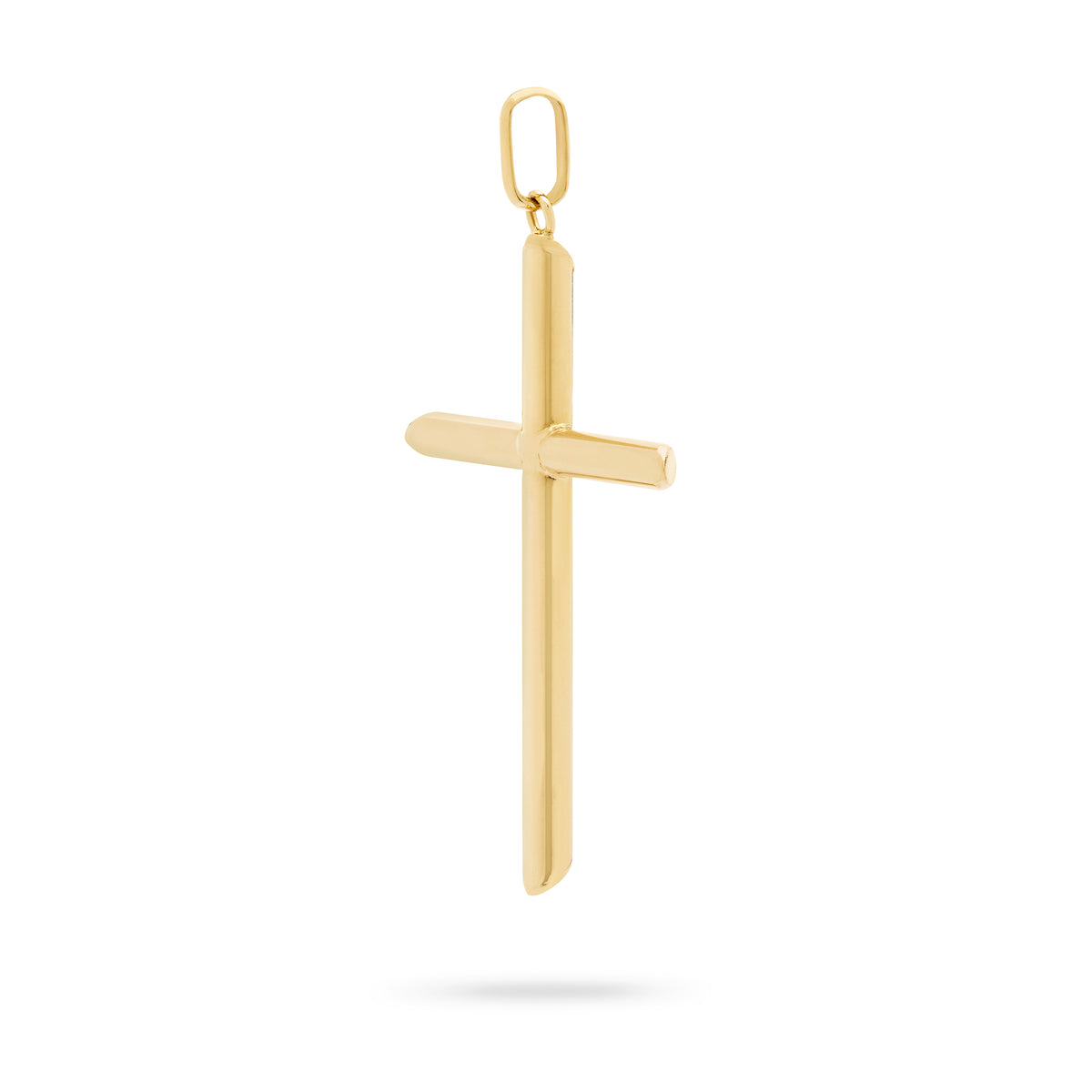 Yellow Gold Tube Cross